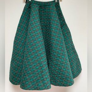 Vintage quilted plaid skirt